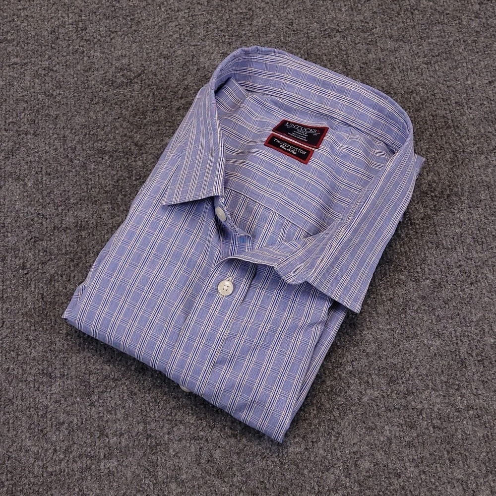 UnTuckit Two‎ Ply Shirt Mens 2XL Long Sleeve Business Casual Preppy Classic